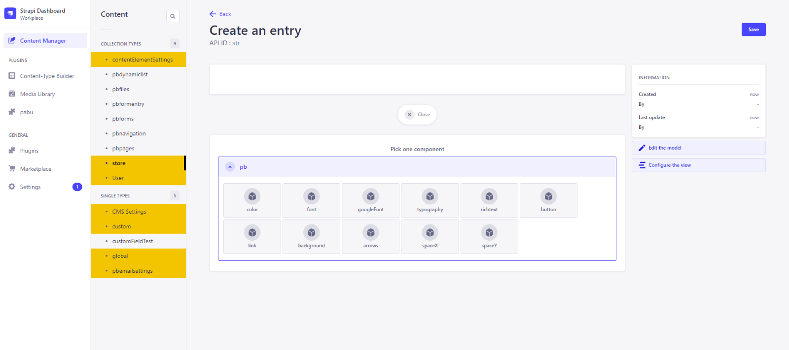 Create an entry Bearbeitungsmodus